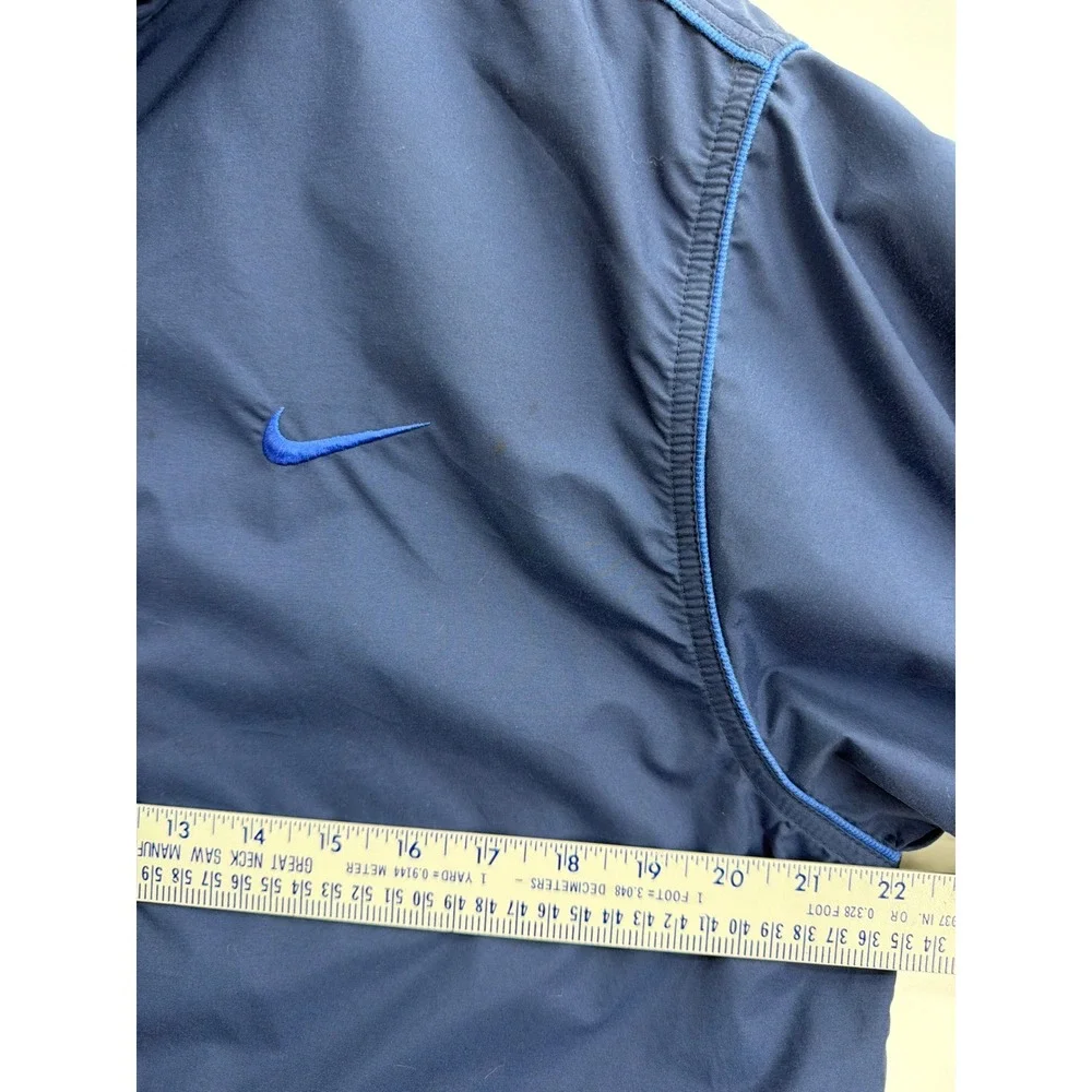 Nike Womens XL Blue Full Zip Windbreaker‎ Jacket Jersey Lined Lightweight Pocket